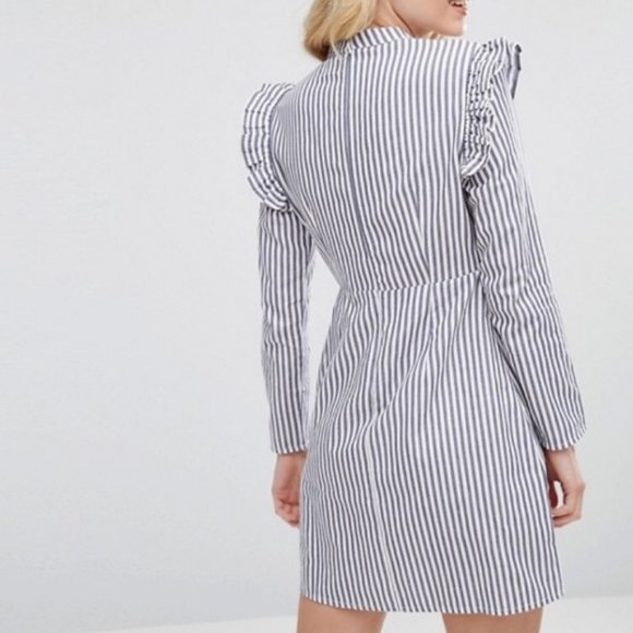 Ruffle Striped Dress - Picture 2 of 5